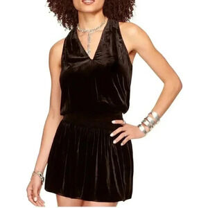 NEW Ramy Brook Velvet V-Neck Mini Dress size XS